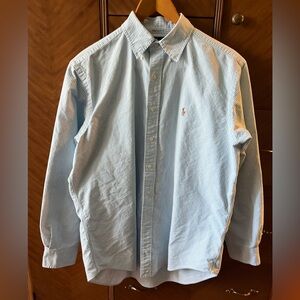 Ralph Lauren Light Blue Striped Button Down Shirt